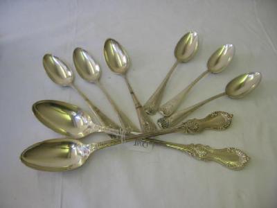 Appraisal: A SET OF SIX RUSSIAN TABLE SPOONS the tapering handles