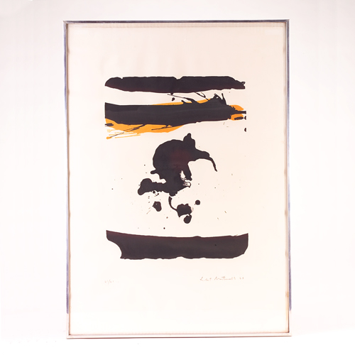 Appraisal: Robert Motherwell American - color lithograph Signed in pencil dated