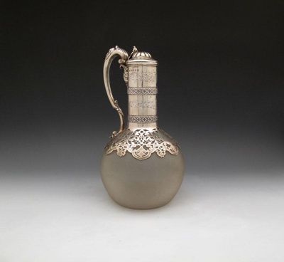 Appraisal: A Victorian silver mounted claret jug by W and G