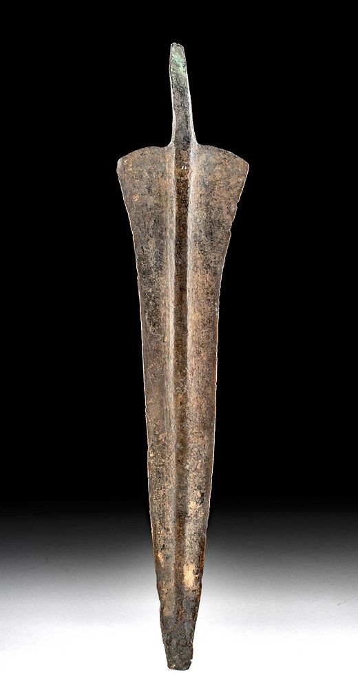 Appraisal: Luristan Iron Spear Blade w Tang Ancient Near East Northwestern