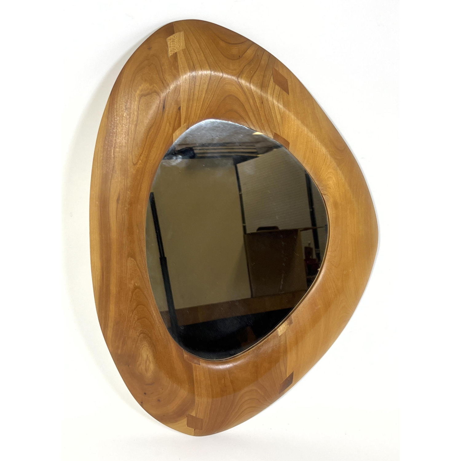 Appraisal: WOODENWORKS by PETER RESNIK Laminated Wood Mirror Organic form Artist