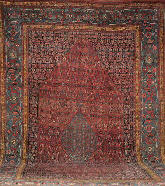 Appraisal: Senna Kurd Rug Second Quarter th Century Red ground with