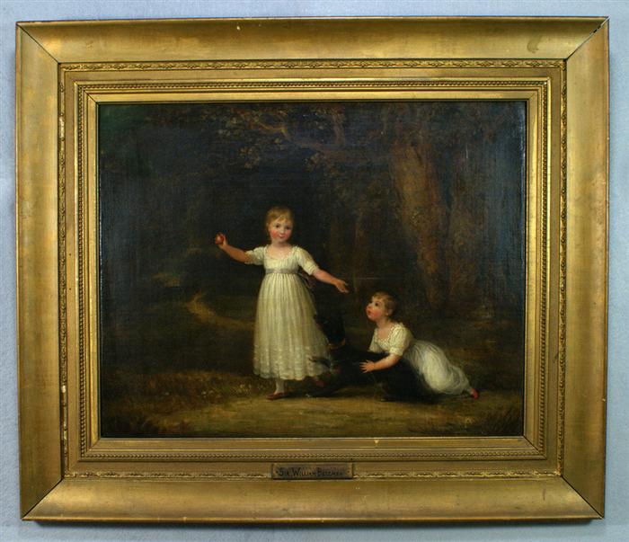 Appraisal: Sir William Beechey - o c x young girls with