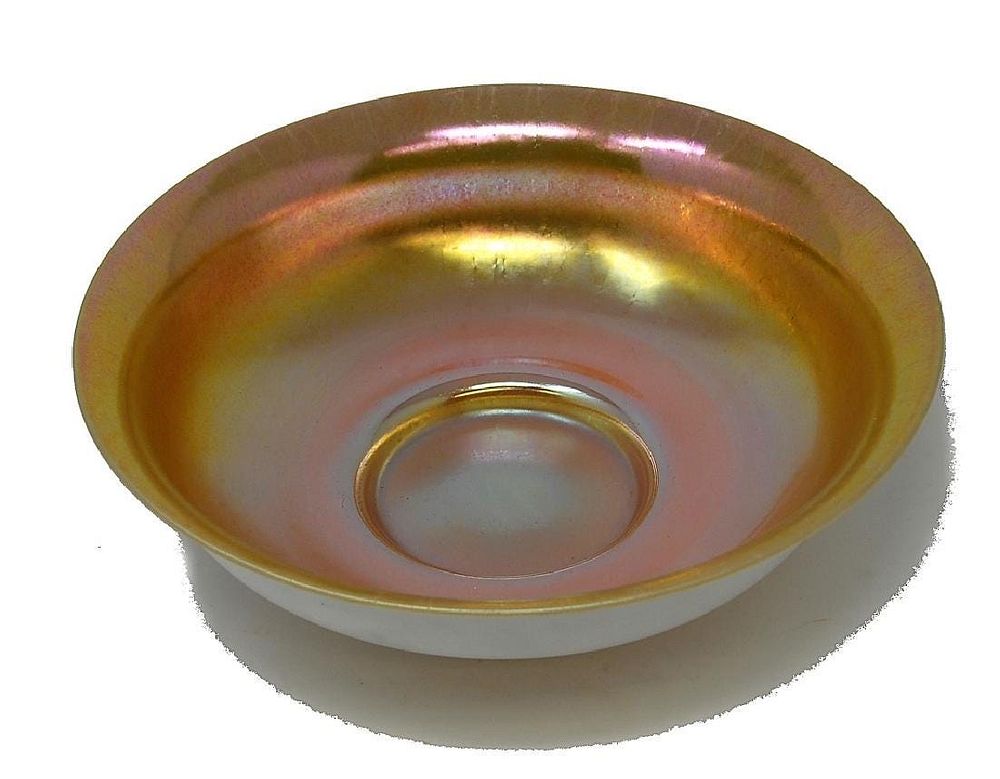 Appraisal: Steuben Calcite Gold Aurene Bowl Steuben Calcite Gold Aurene Bowl