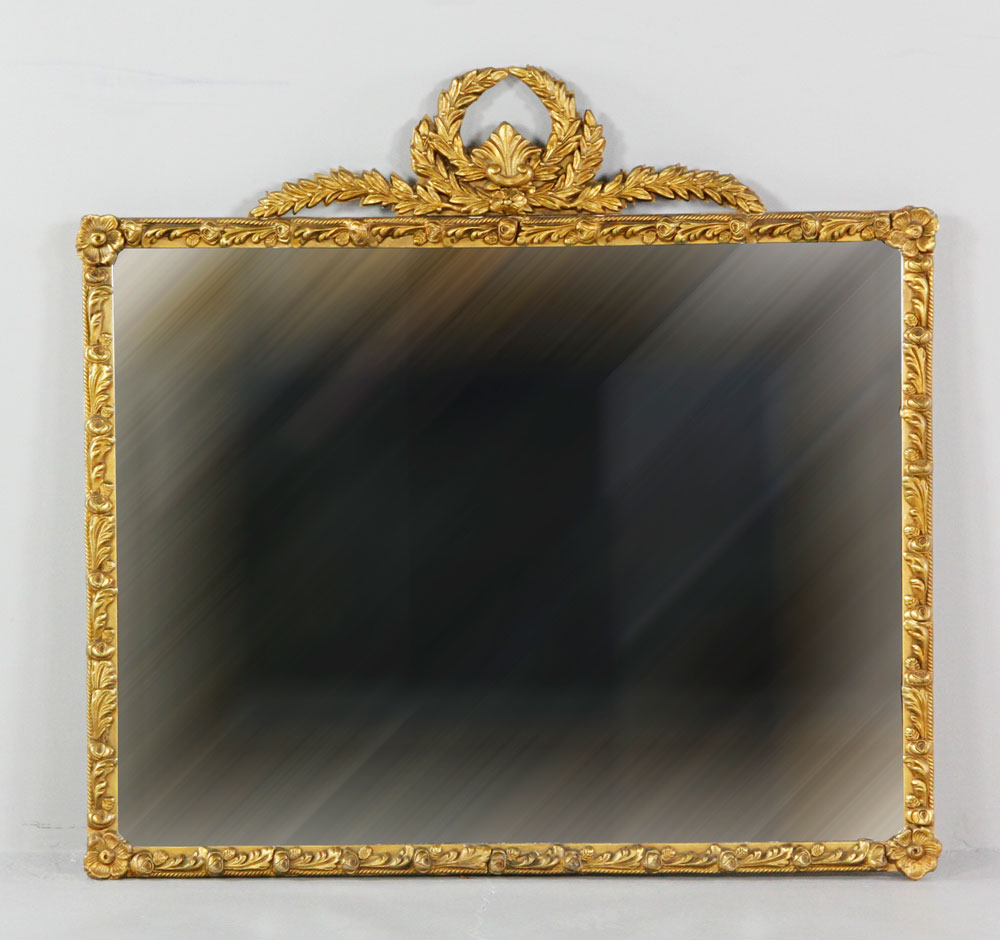 Appraisal: - th C French Gilt Mirror th century French gilt