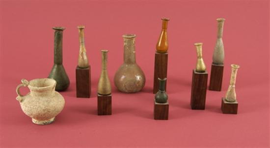 Appraisal: TEN PIECES OF ROMAN GLASS circa A D Of various