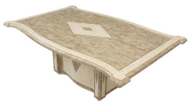 Appraisal: Modern dining table Thayer Coggin c s with tessellated stone