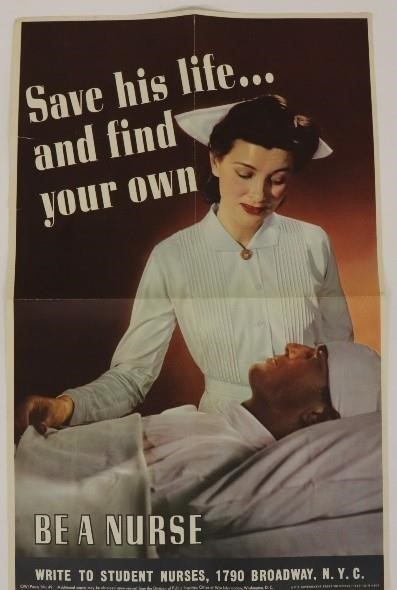 Appraisal: WW II poster 'Save a Life' x Condition tears creased