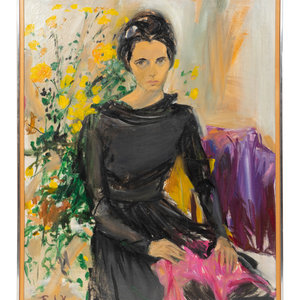 Appraisal: Elaine De Kooning American - Portrait of a Woman Nancy