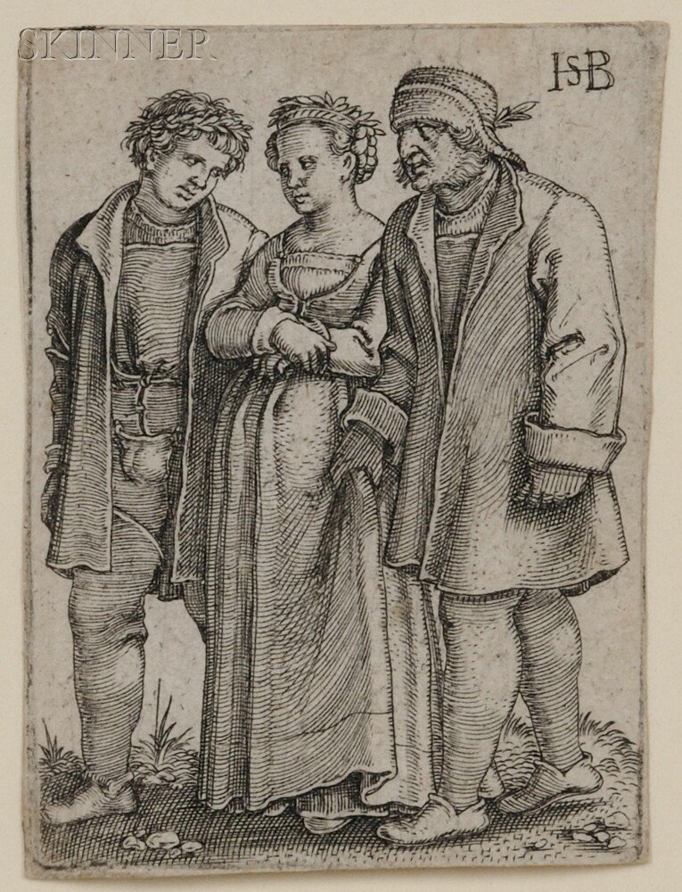 Appraisal: Hans Sebald Beham German - Peasant Bride and Bride Groom