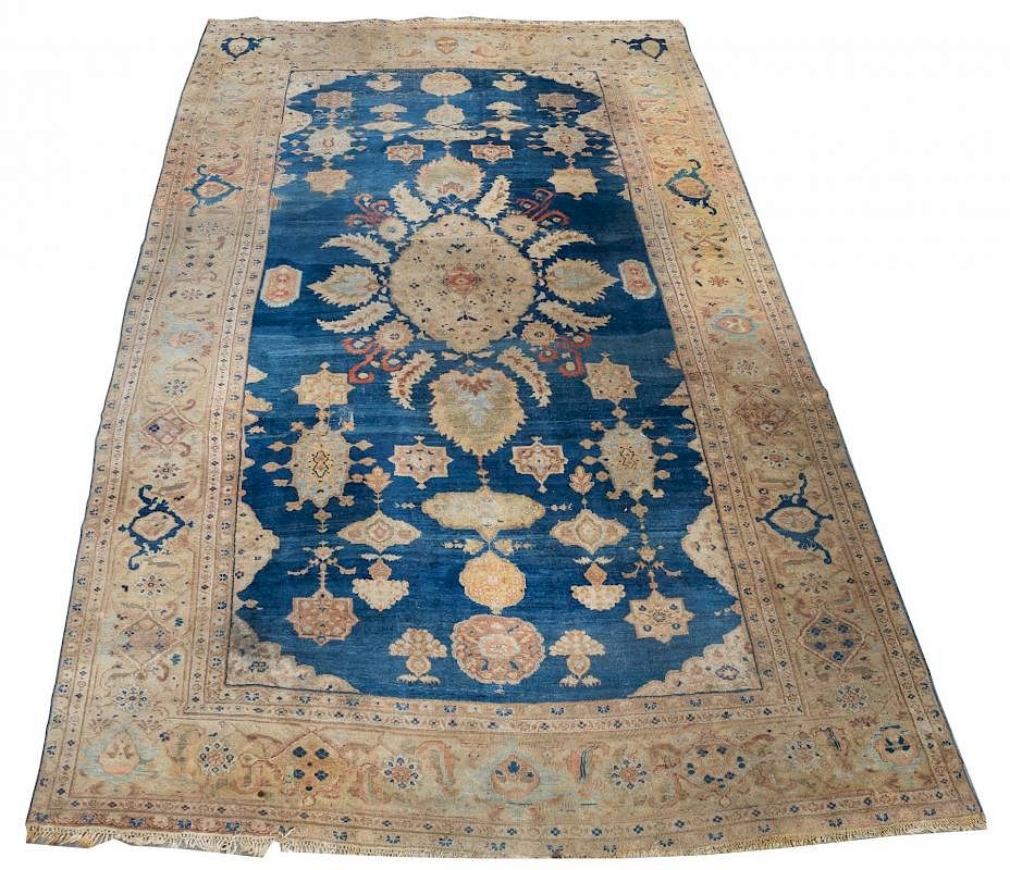 Appraisal: Sultanabad Carpet Antique - ' X ' Large antique Sultanabad