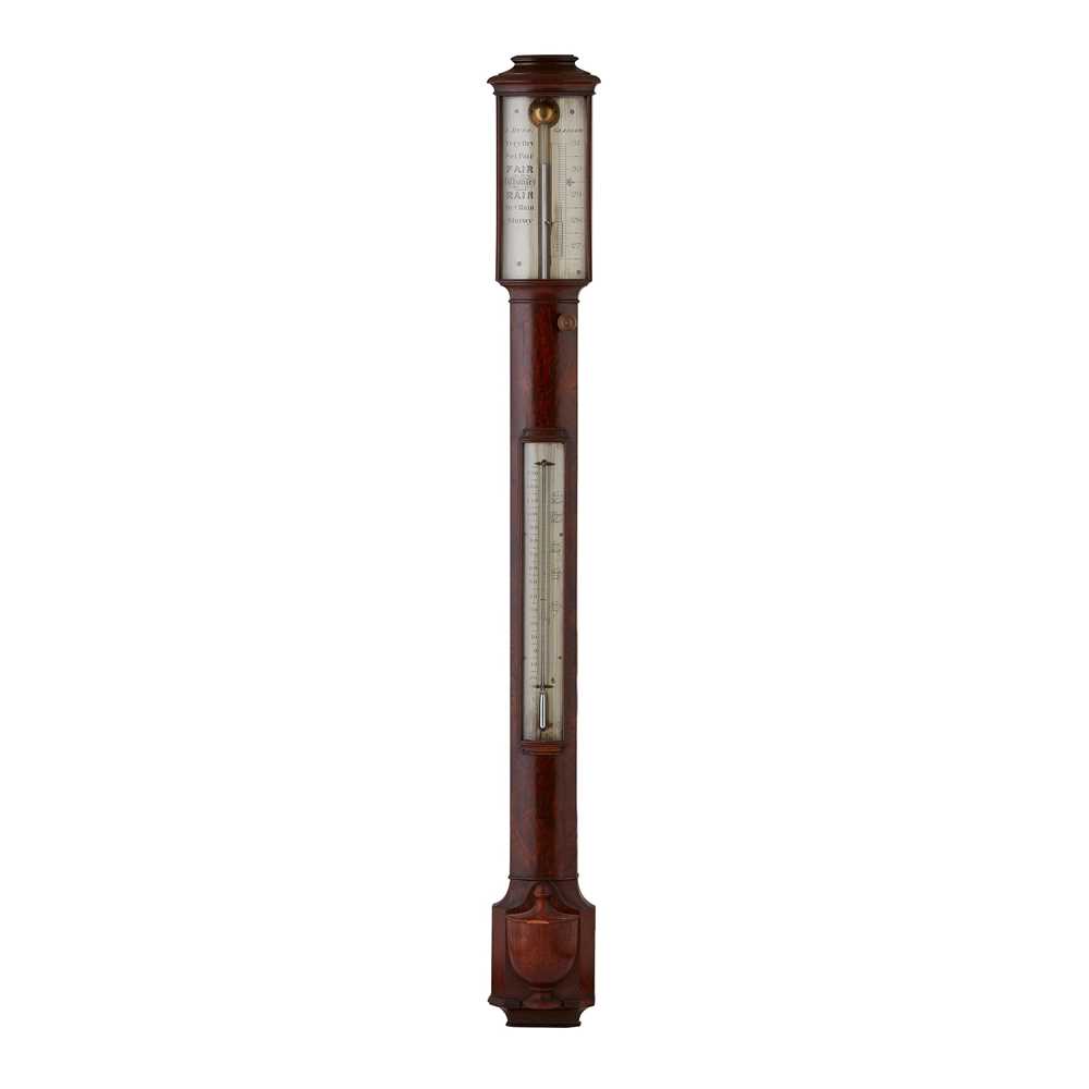 Appraisal: SCOTTISH REGENCY MAHOGANY STICK BAROMETER J DUNN GLASGOW EARLY TH