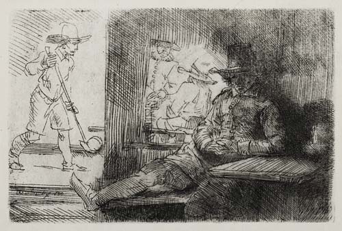 Appraisal: REMBRANDT VAN RIJN The Golf Player Etching x mm x