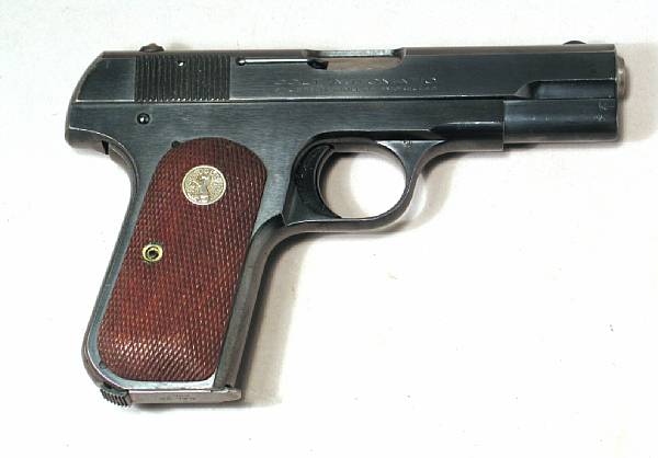 Appraisal: A Colt Model hammerless semi-automatic pistol Serial no for caliber