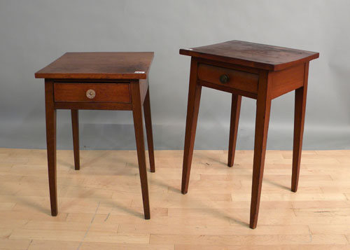 Appraisal: Two one-drawer stands th c h w and h w