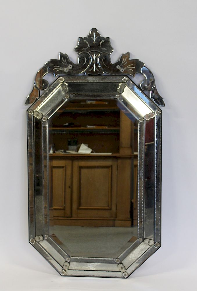 Appraisal: Large Antique Venetian Mirror From a th Avenue NYC estate