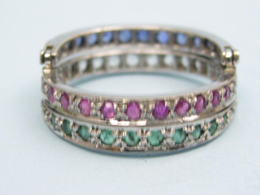 Appraisal: An interchangeable Eternity Ring pave-set with bands of circular-cut blue