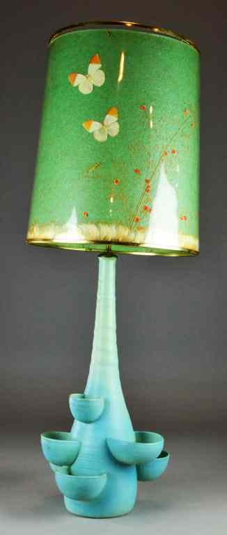 Appraisal: Van Briggle Lamp with Garden Bulb StartersVan Briggle of Colorado