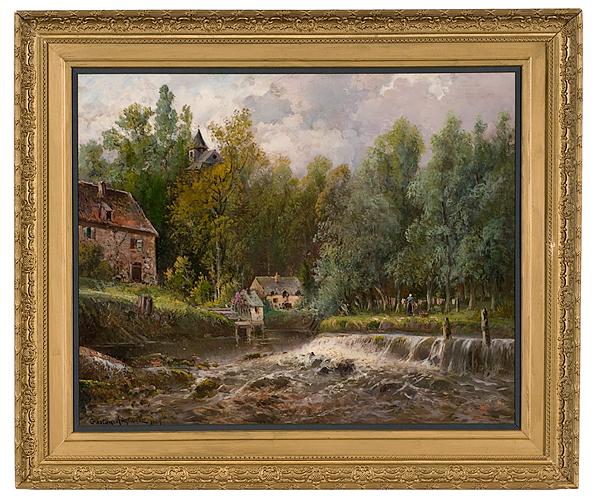 Appraisal: LANDSCAPE BY GASTON ANGLADE OIL ON CANVAS Gaston Anglade French