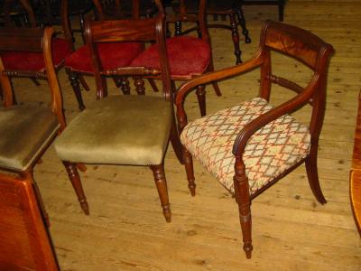 Appraisal: A COMPOSITE SET OF EIGHT GEORGE III MAHOGANY DINING CHAIRS