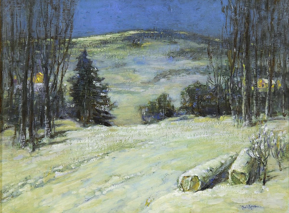 Appraisal: PAUL KINGAmerican - Winter Hills Signed lower right Paul King