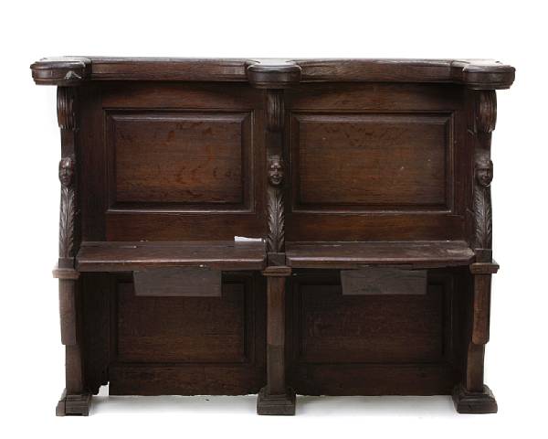 Appraisal: A Flemish Baroque oak chorister height in length ft in