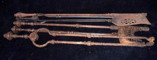 Appraisal: Sundry brass fire irons