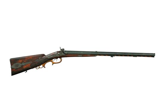 Appraisal: DOUBLE BARRELED PERCUSSION SPORTING RIFLE Germany mid th century ''