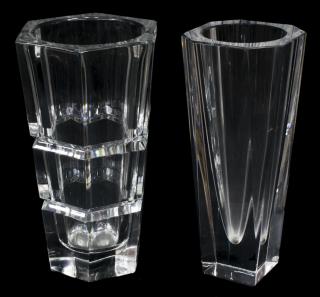 Appraisal: ORREFORS ROGASKA COLORLESS CRYSTAL VASES lot of Colorless crystal vases