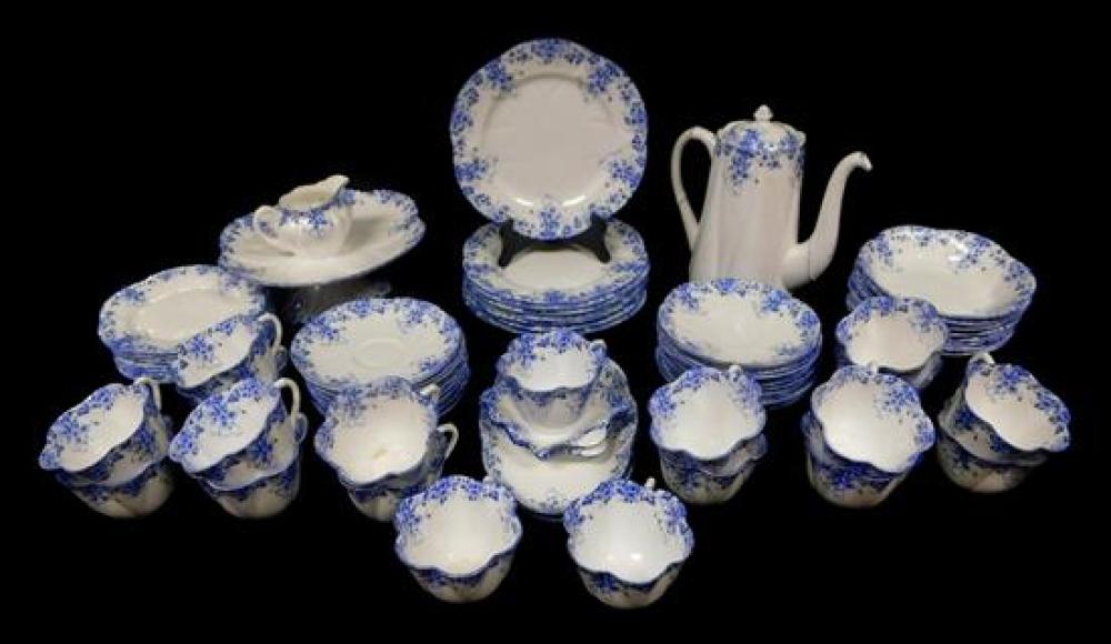 Appraisal: CHINA Shelley Dainty Blue pattern tea set seventy pieces blue