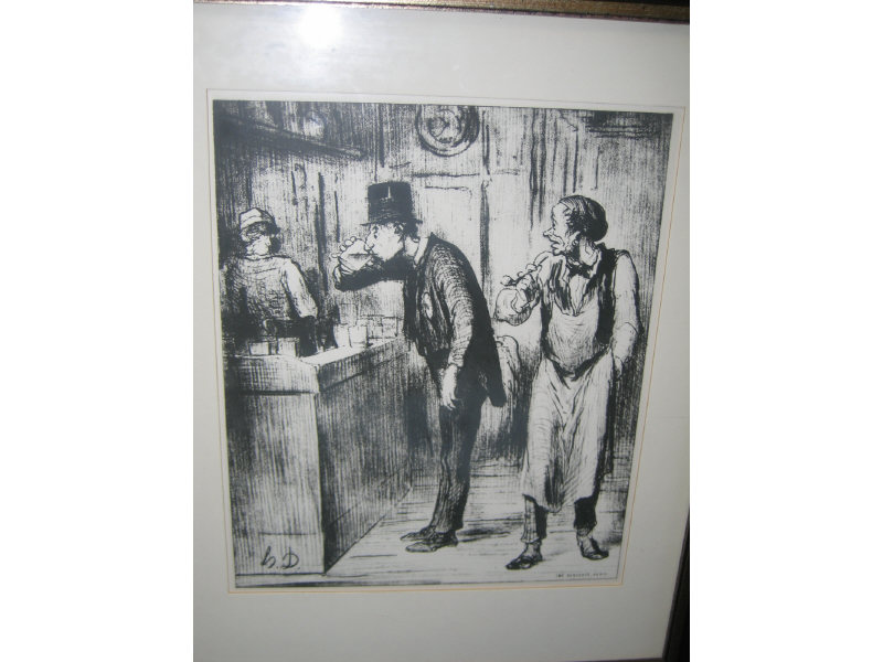 Appraisal: HONORE DAUMIER FRENCH AMI DE PERSONNE lithograph initialed in plate