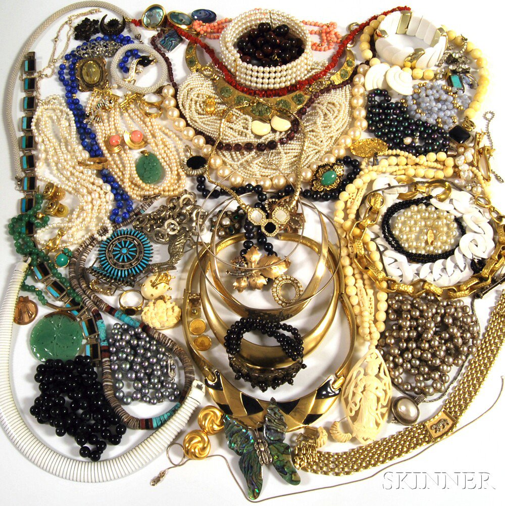 Appraisal: Group of Beaded and Costume Jewelry including a heishi-style necklace