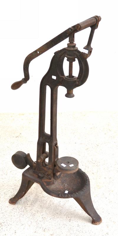 Appraisal: A FRENCH CAST IRON PRESS A FRENCH CAST IRON PRESS