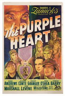 Appraisal: The Purple Heart th Century Fox One sheet x World