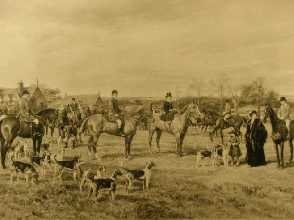 Appraisal: After Heywood Hardy Meet of the Quorn Hounds at Kirby