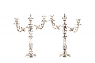 Appraisal: Pair Fine Rococo Metamorphic Candelabras Probably English th century A