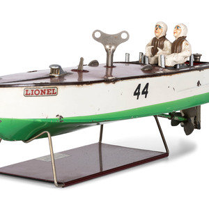 Appraisal: A Lionel Tin Wind Up Speed Boat Mid- th Century