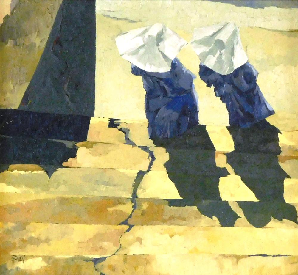 Appraisal: Roy Bailey American - Nuns c oil on canvas depicts