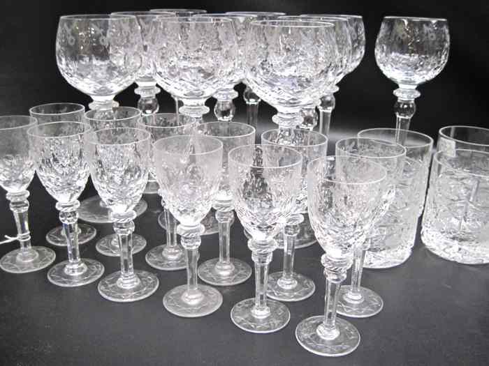 Appraisal: SET CUT CRYSTAL STEMWARE A SET OF CRYSTAL TUMBLERS PIECES