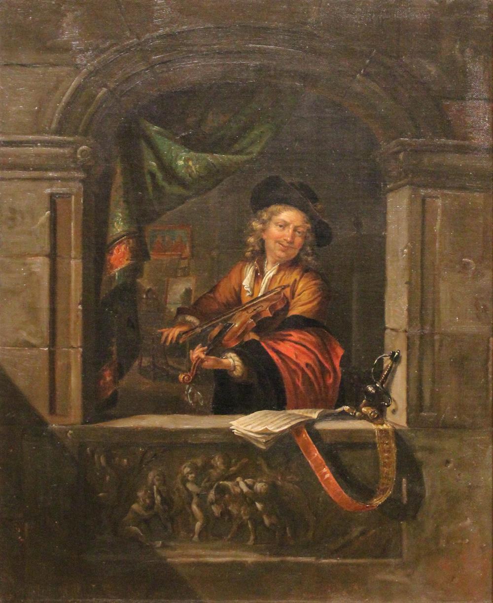 Appraisal: STYLE OF GERRIT DOU TH TH CENTURY THE VIOLIN PLAYER