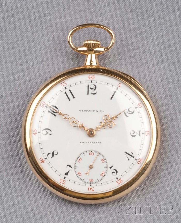 Appraisal: kt Gold Open Face Pocket Watch Tiffany Co Patek Philippe