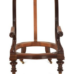 Appraisal: Three Georgian Style Mahogany Armchair Frames th Century comprising a