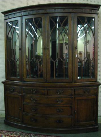 Appraisal: Century Furniture Curved Front China Cabinet with glass shelves and