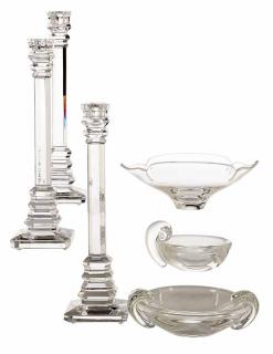 Appraisal: Six Pieces Val St Lambert and Steuben Glass th century