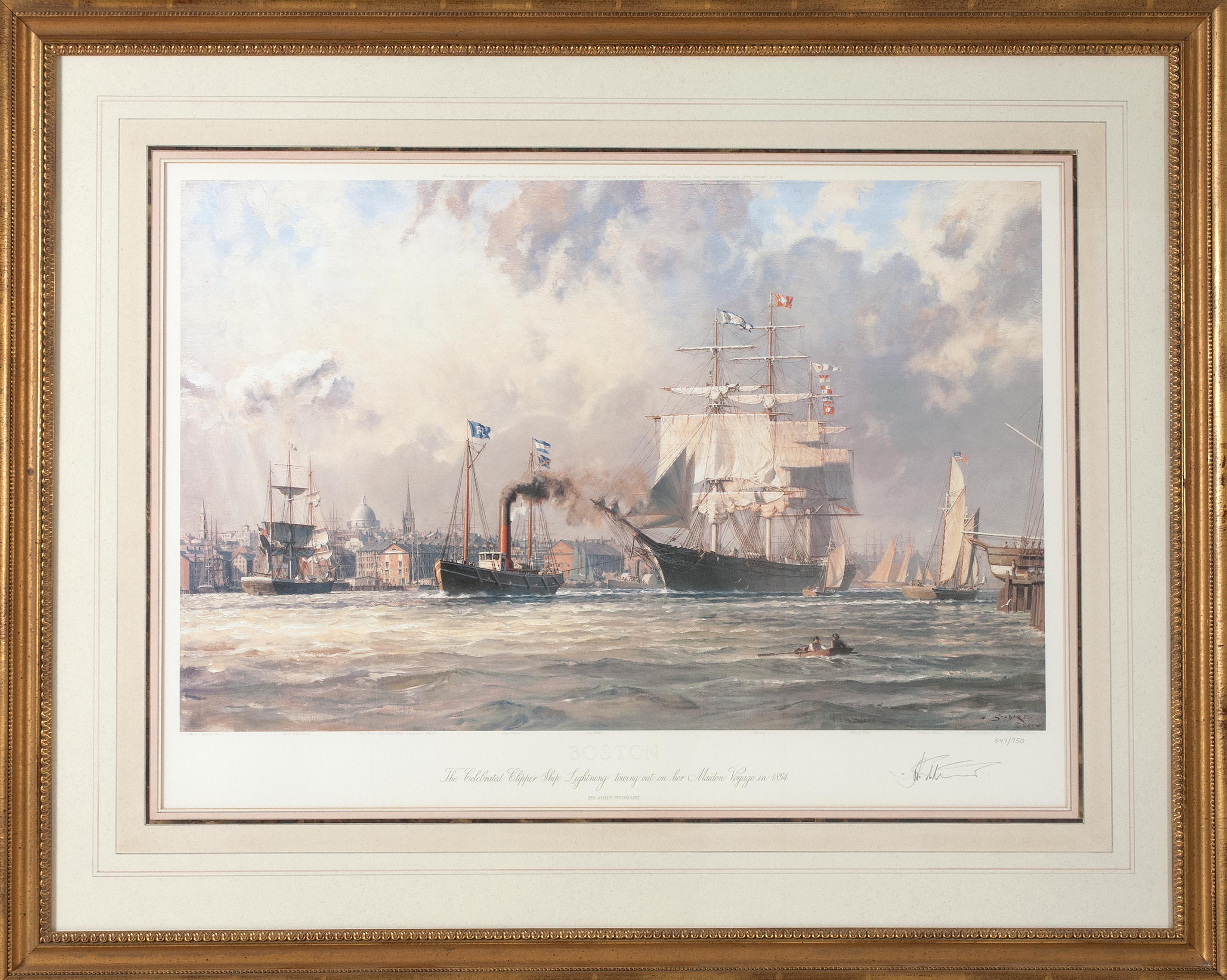 Appraisal: JOHN STOBARTEnglish American b Boston The Celebrated Clipper Ship Lightning