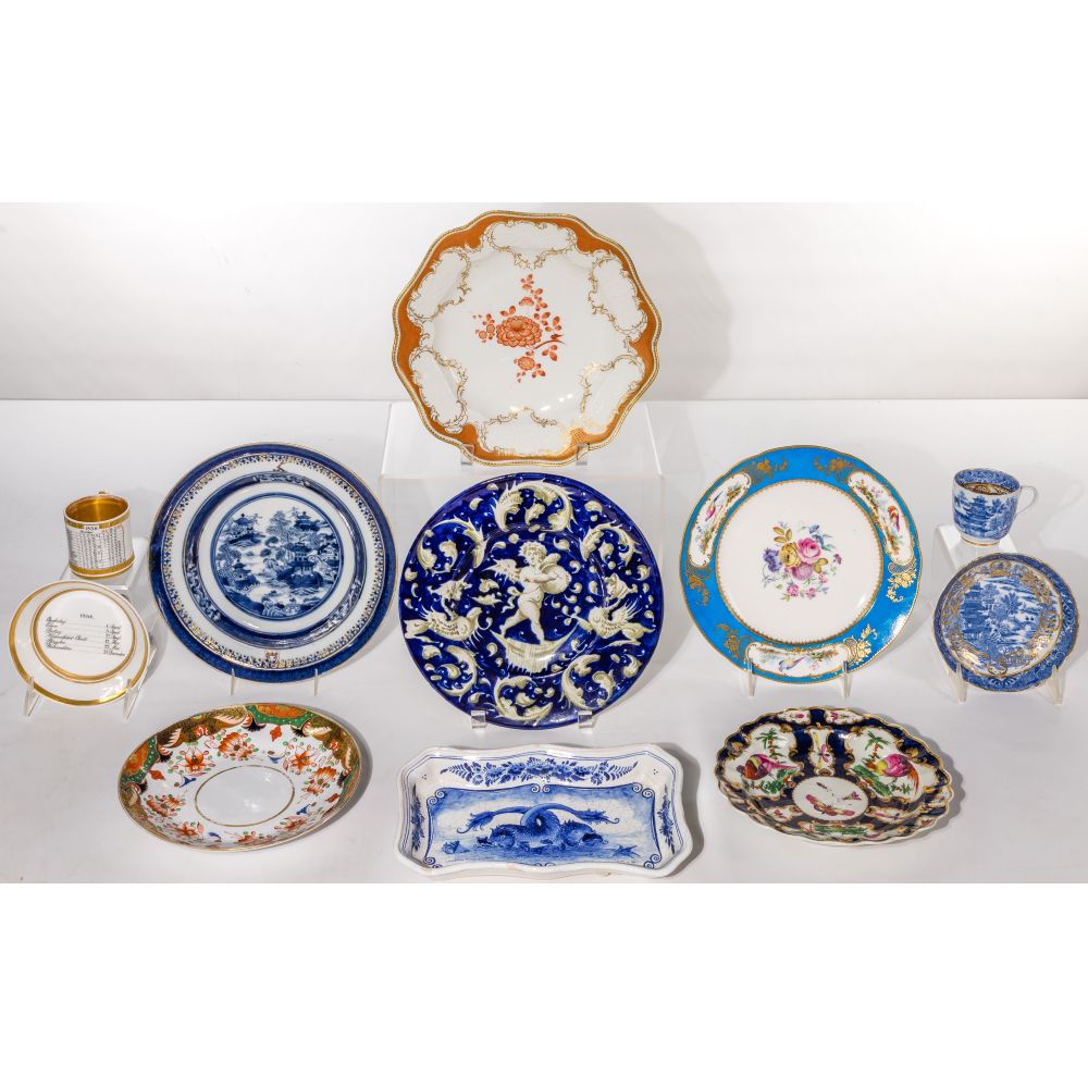 Appraisal: MEISSEN KPM AND EUROPEAN PORCELAIN ASSORTMENT items including Meissen scalloped