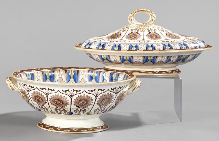 Appraisal: Two-Piece Group of Brownfield and Son Staffordshire Ware comprising an