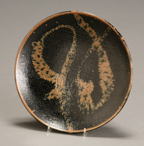 Appraisal: Hamada Shoji Japanese - Temmoku Glazed Stoneware Dish The round