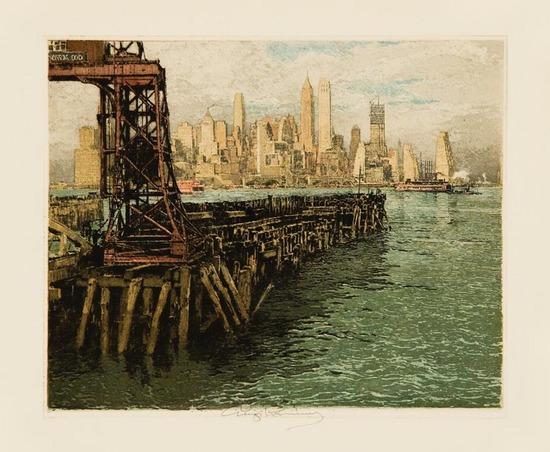 Appraisal: Luigi Kasimir - new york magic island aquatint printed in