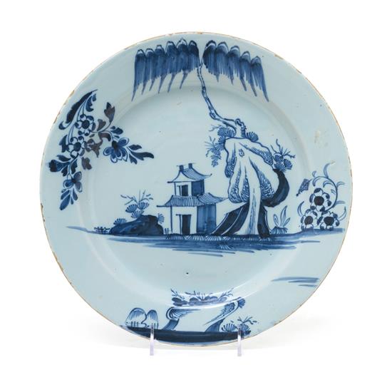 Appraisal: Sale Lot A Liverpool Delftware Blue and White Charger england